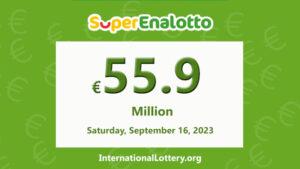 大奖 SuperEnalotto 于2023年9月16日升至55,900,000欧元。